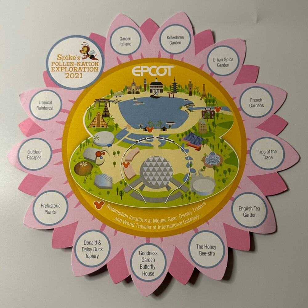 Disney Epcot Flower & Garden Festival 2021 Spikes Pollen-Nation Exploration Card